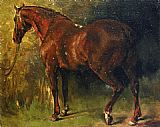 English Canvas Paintings - The English Horse of M Duval